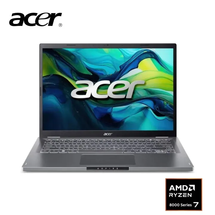 Acer Aspire 15 AMD Ryzen 7 8840HS – 16GB LPDDR5 RAM – 512GB NVMe Gen 4 SSD – AMD Radeon Graphics – 15.6″ FHD (1920 x 1080) Display – Backlight Keyboard – FingerPrint Reader – Silver