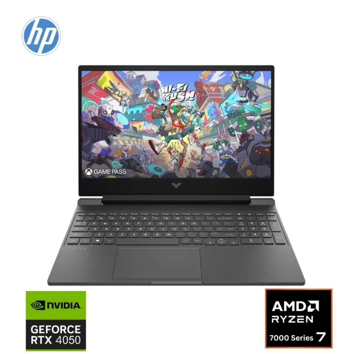 HP Victus 15 AMD Ryzen 7 7445HS – RTX 4050 6GB Graphics – 16GB DDR5 RAM – 512GB NVMe SSD – 15.6″ FHD 144Hz Display – Windows 11 Home – Backlit Keyboard – Black
