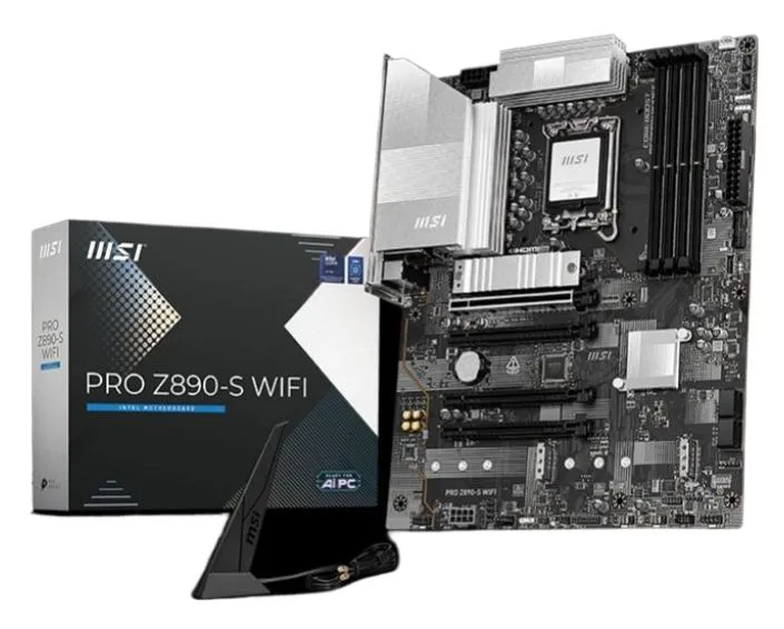 MSI PRO Z890-S Wi-Fi Motherboard (ATX | Support 15th / Ultra Series-2 Intel Processor | DDR5 | Gen5 SSD | Thunderbolt 4 | Wi-Fi 7)