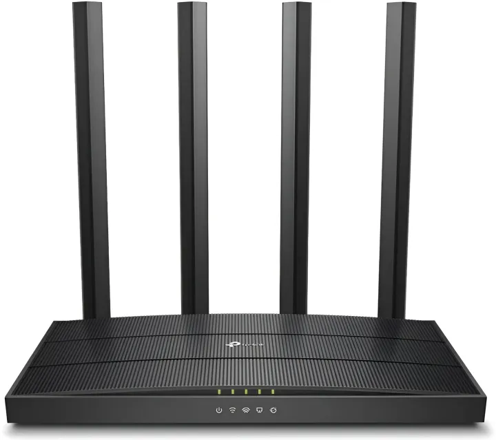 TP-Link Router AC1200 Archer C6 Wi-Fi Speed Up To 867 Mbps/5 GHz + 300 Mbps/2.4 GHz , 5 Gigabit Ports, 4 External Antennas , MU-MIMO, Dual Band Black
