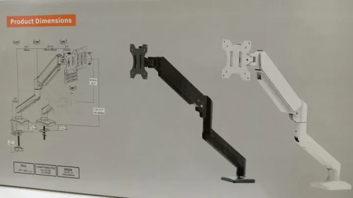 Kunyo Monitor Adjustable 360 Degree Rotatable Single Arm Mount Stand