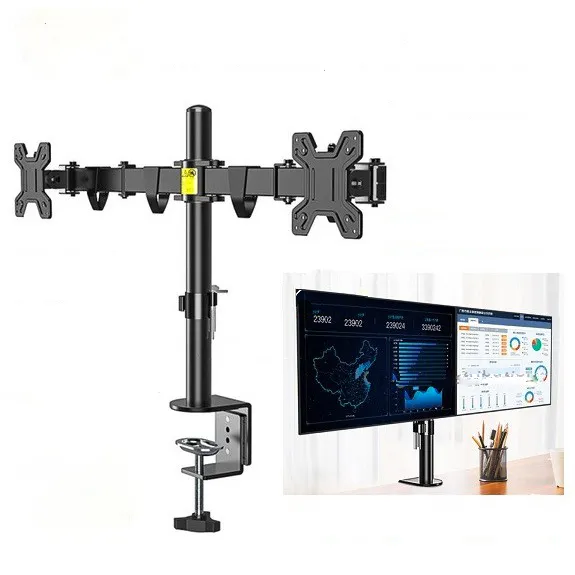 Zeno 17 - 27 Inch Dual Screen Double Arm Monitor Stand